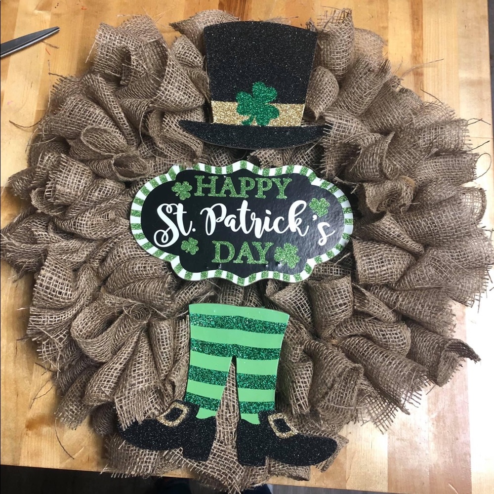 St Patrick’s day wreath